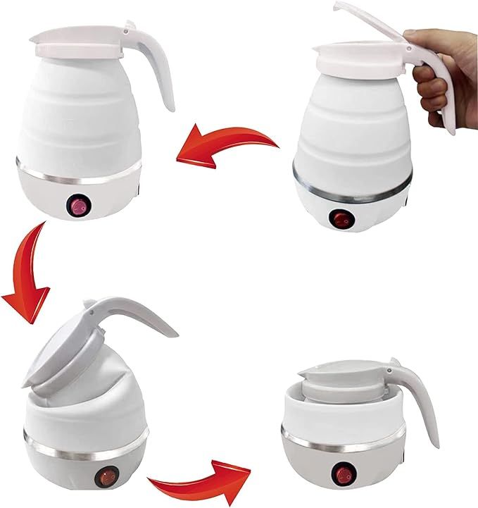 Compact electric kettle folded and unfolded
غلاية كهربائية مدمجة قابلة للطي
