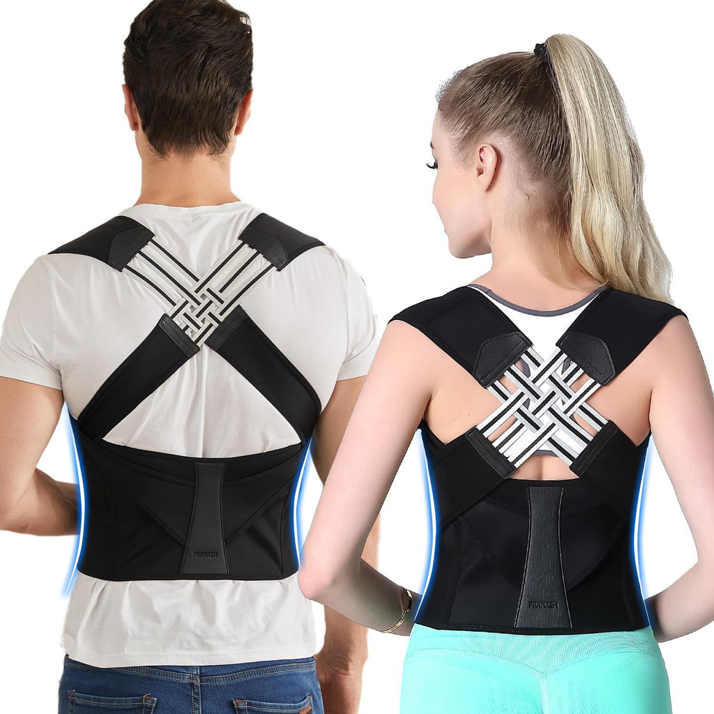 Posture belt back support corrector worn under clothes
حزام تصحيح القوام تحت الملابس